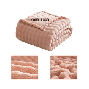 Super Soft Flannel Fleece 3D Bubble Lightweight Bed Blanket